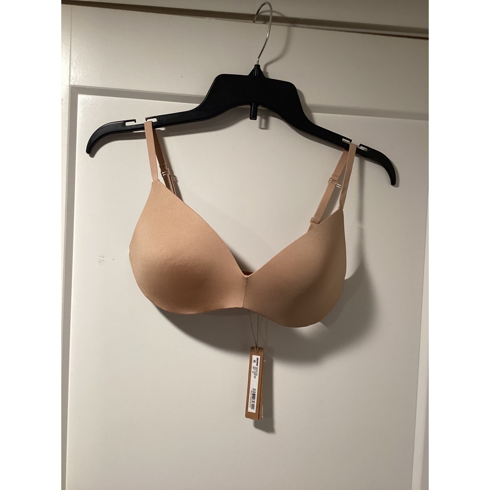 Skims Wireless Form Push Up Plunge Bra Clay Nude BR-WRL-1891 Size 32D NEW